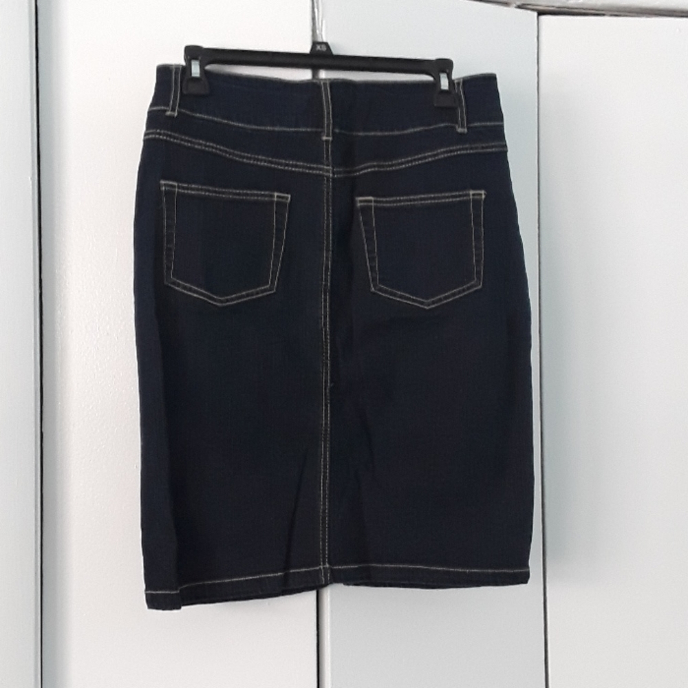 Midi Denim skirt elastic bodycone shape